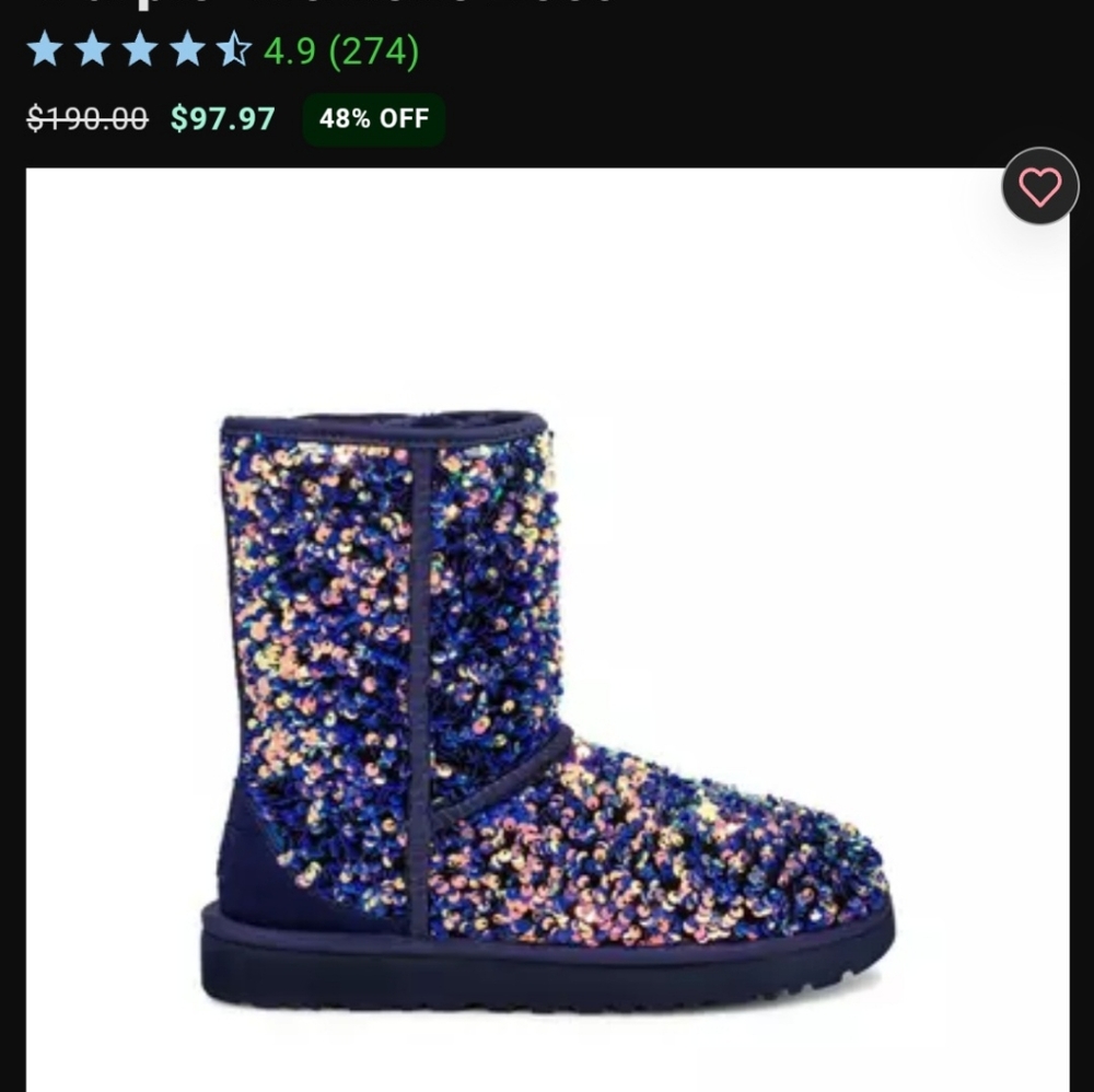 Ugg sequin boots women size 10